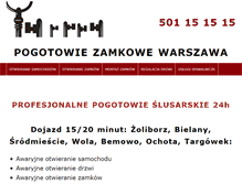 Tablet Screenshot of pogotowiezamkowe.waw.pl